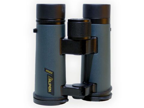 green-blue and black binoculars