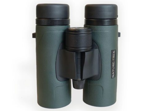 Green and black binoculars