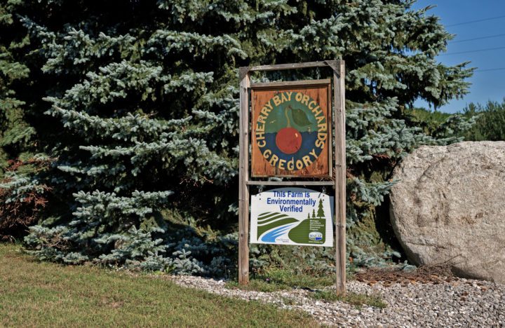 Leelanau orchard sign. Photo by Craig Watson.