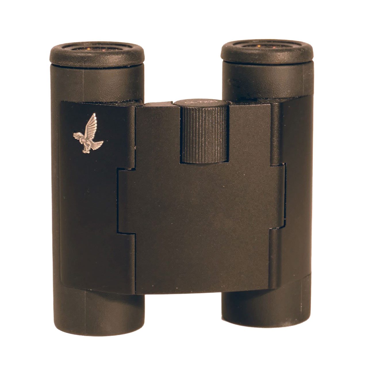 Black binoculars with a silver eagle logo.