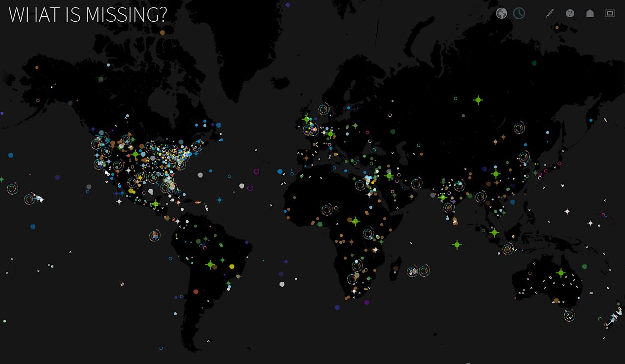 Maya Lin's What's Missing map